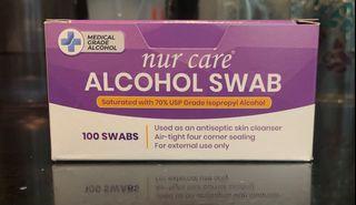 NUR CARE ALCOHOL SWABS  100s