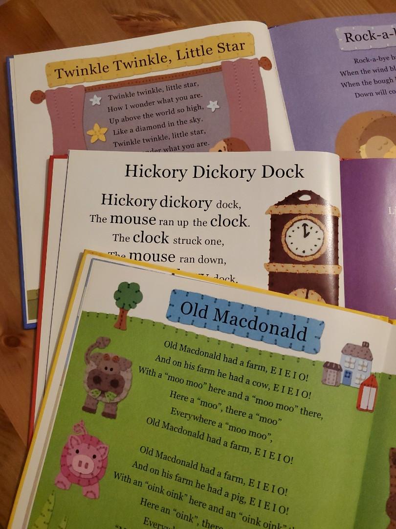Nursery Rhymes / Bedtime Lullaby / Singalong Songs 幼兒英文書籍, 興趣及遊戲, 書本