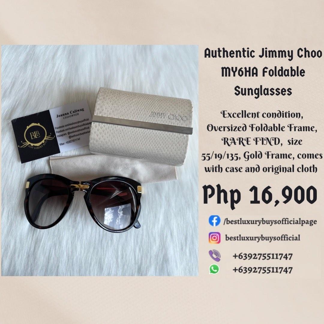 Onhand Authentic Jimmy Choo MY6HA Foldable Sunglasses RARE FIND Shades