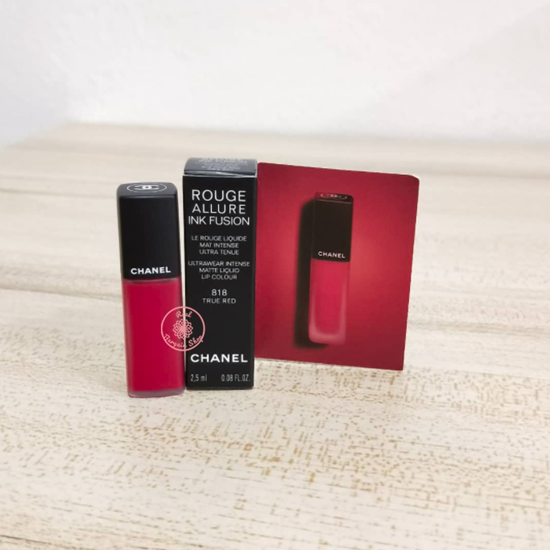 Original] Chanel Rouge Allure Ink Fusion Ultrawear Intense Matte Liquid Lip  Colour #818 TRUE RED 2.5ml (Mini), Beauty & Personal Care, Face, Makeup on  Carousell