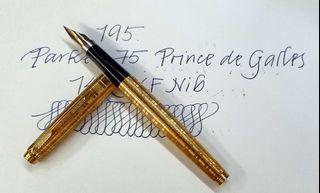 Parker 75 Gold Vintage Fountain Pens