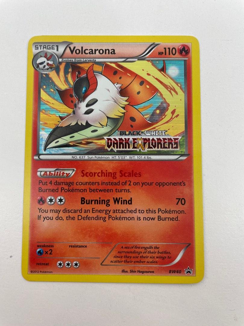 Pokemon Card 2012 Volcarona BW40 Pre-Release Dark Explorers Black Star Promo mint., Hobbies & Toys, Toys & Games on Carousell Pokemon Card 2012 Volcarona BW40 Pre-Release Dark Explorers Black Star Promo mint., Hobbies & Toys, Toys & Games on Carousell