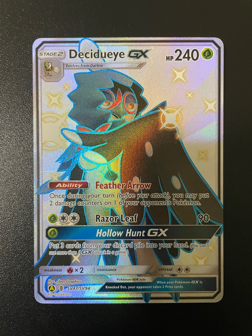 Pokemon Decidueye GX Card Pokemon TCG: Decidueye GX - 12/149 Ultra Rare  Holo Card (Sun & Moon Base Set)