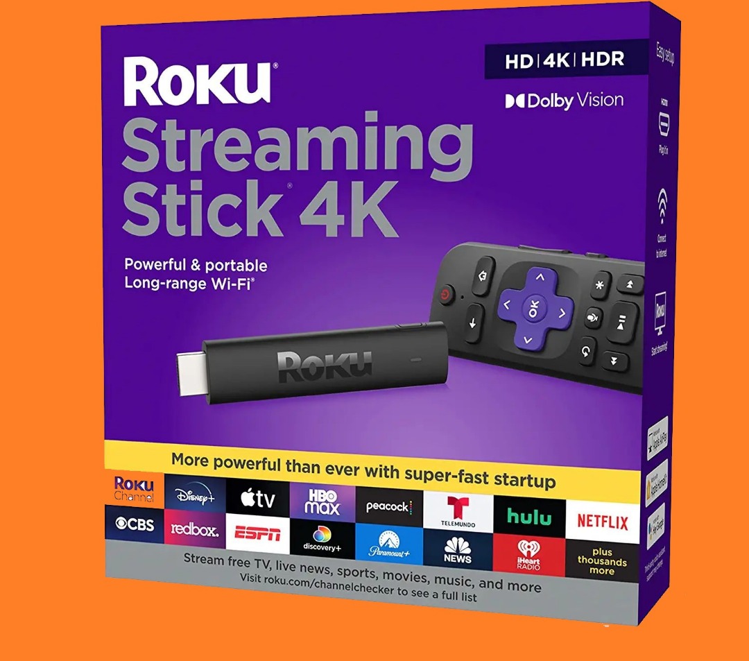 Roku Streaming Stick+ Plus 4K HDR Streaming Media Player Dolby Vision ...