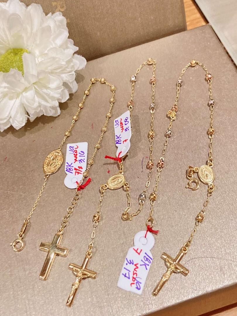 Rosary gold necklace 18k discount