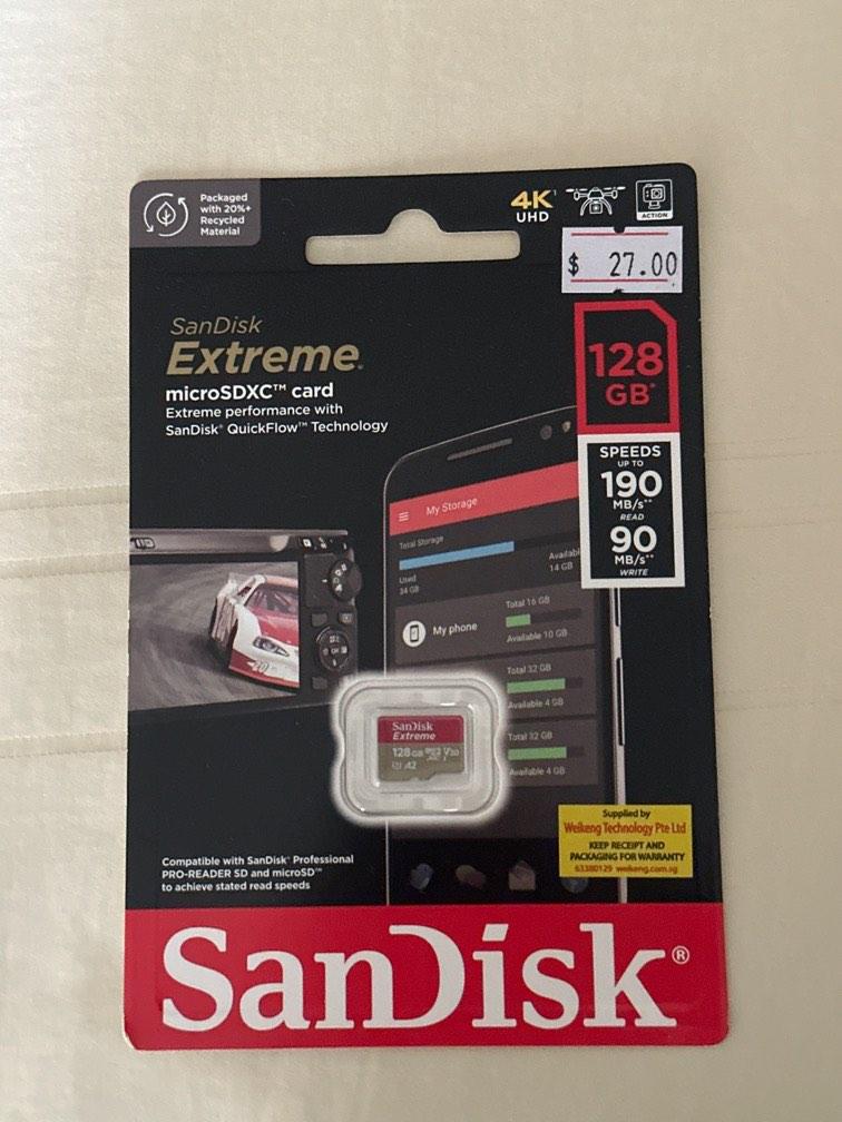 SanDisk Extreme Microsdxc Card 128GB, Mobile Phones & Gadgets, Mobile ...