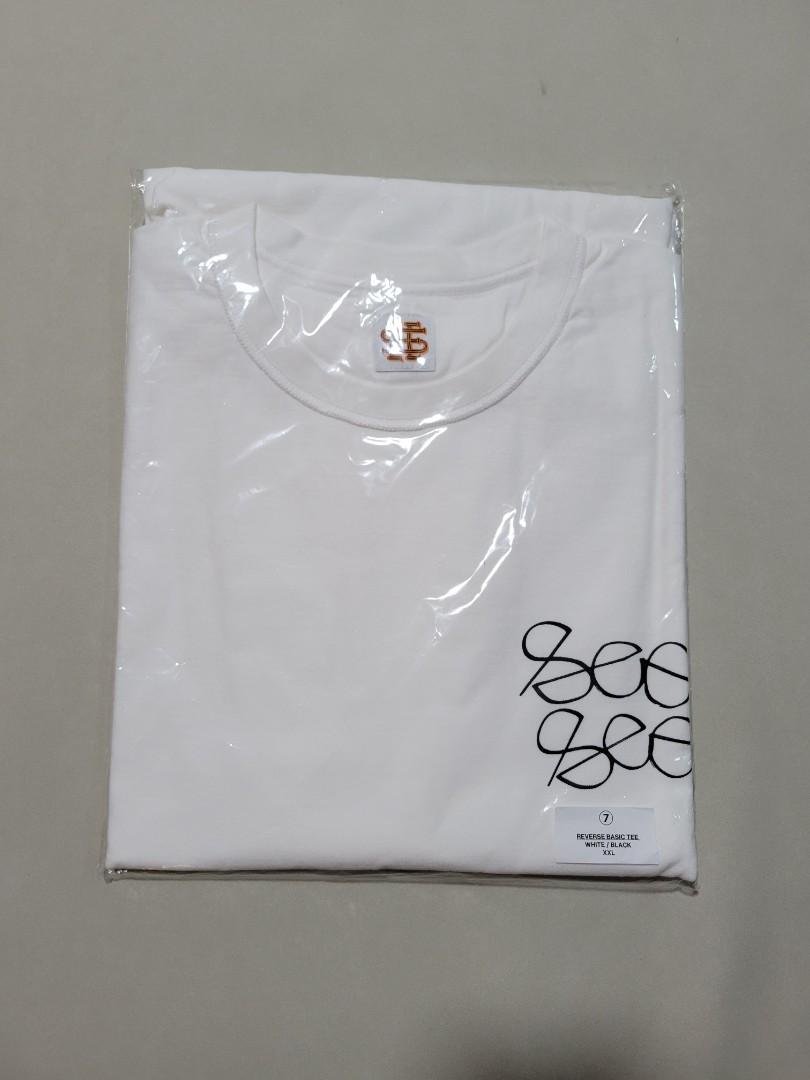 SEE SEE REVERSE BASIC T-SHIRT WHITE SIZE XXL