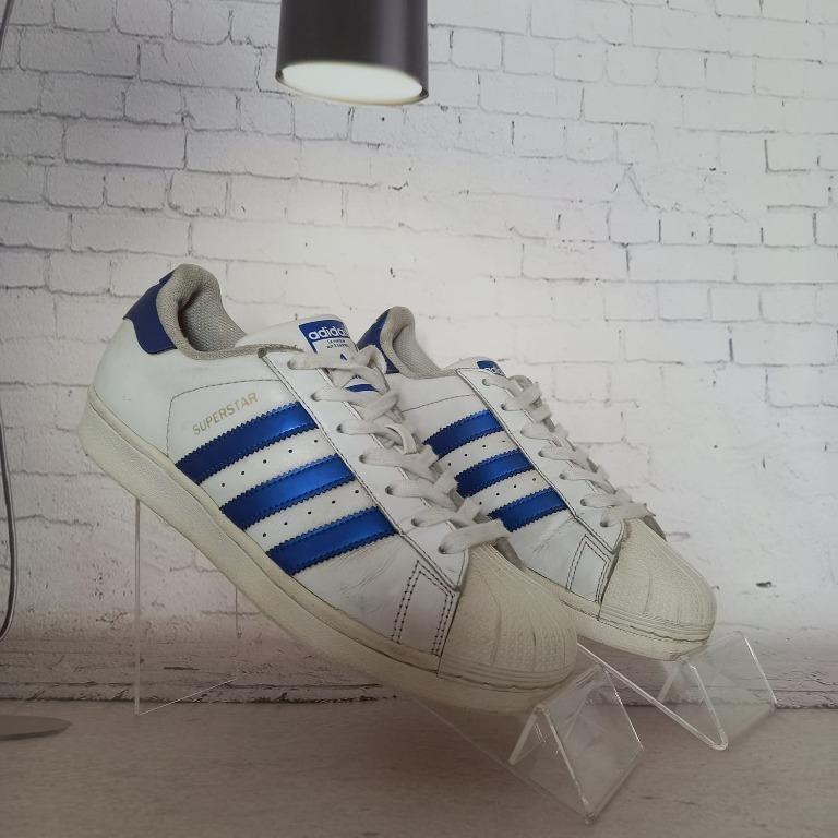 Sepatu Adidas Superstar Cloud White Core Navy Fesyen Pria Sepatu