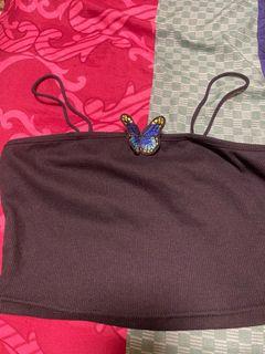 Shein butterfly crop top