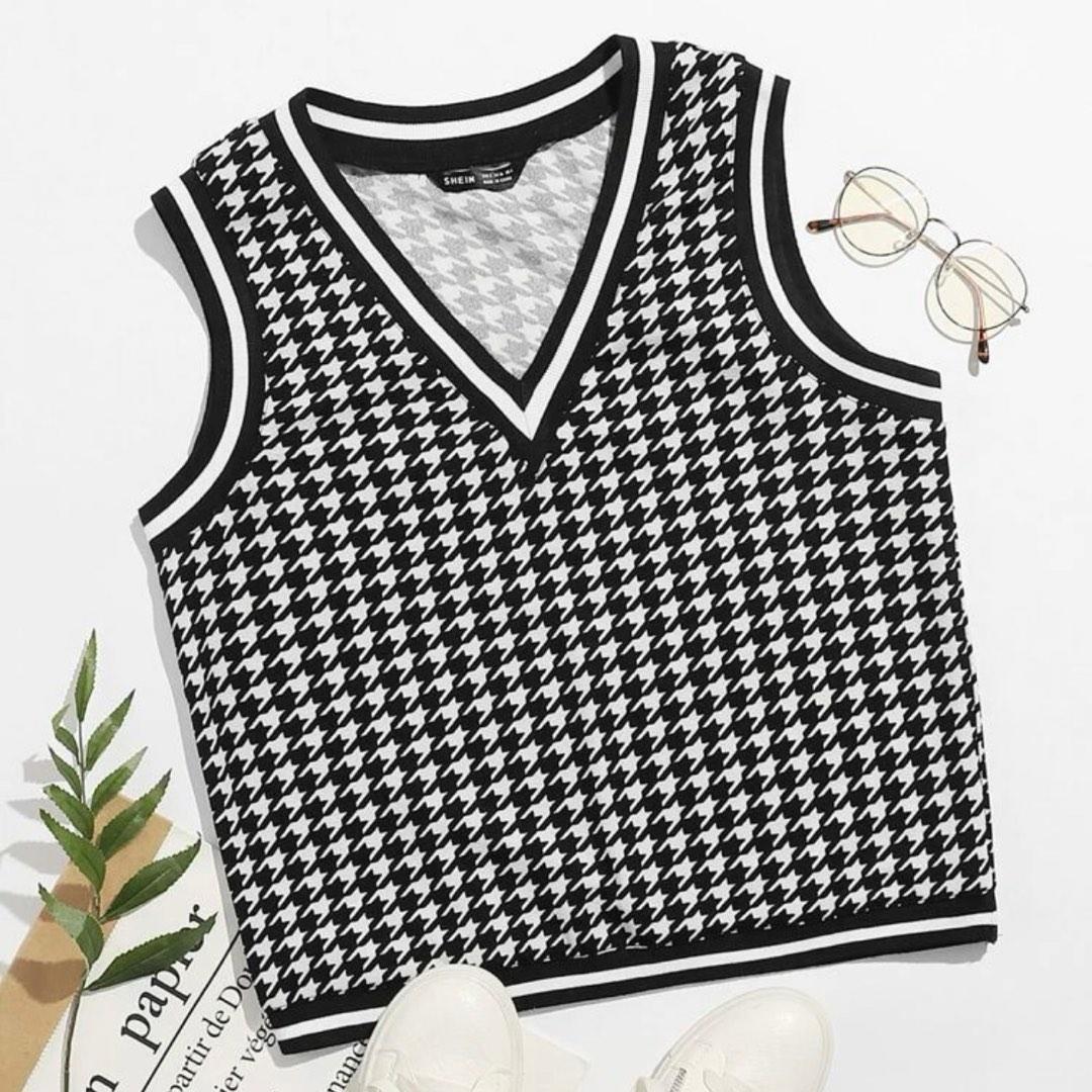 Shein Pattern Vest, Women's Fashion 