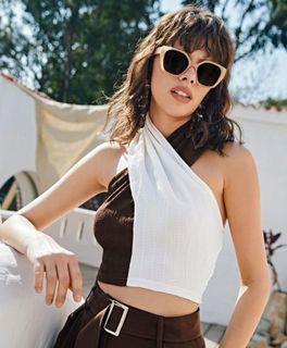 Two Tone Halter Top