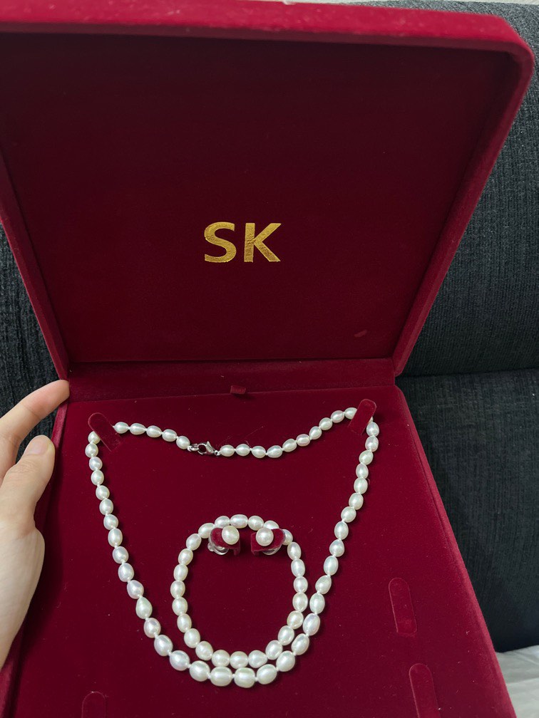 Sk jewellery pearl hot sale set