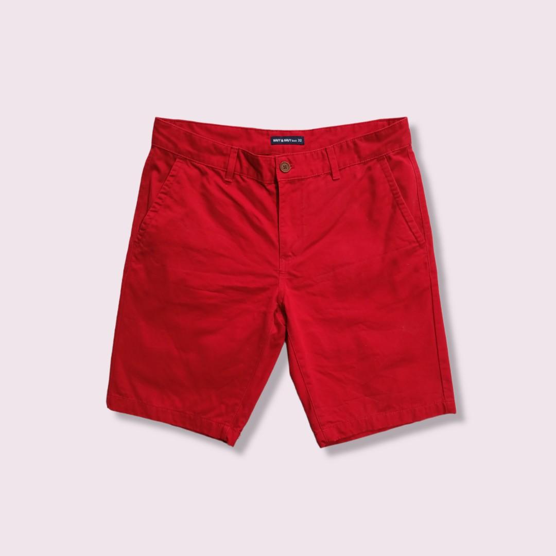Red bermuda shorts sale