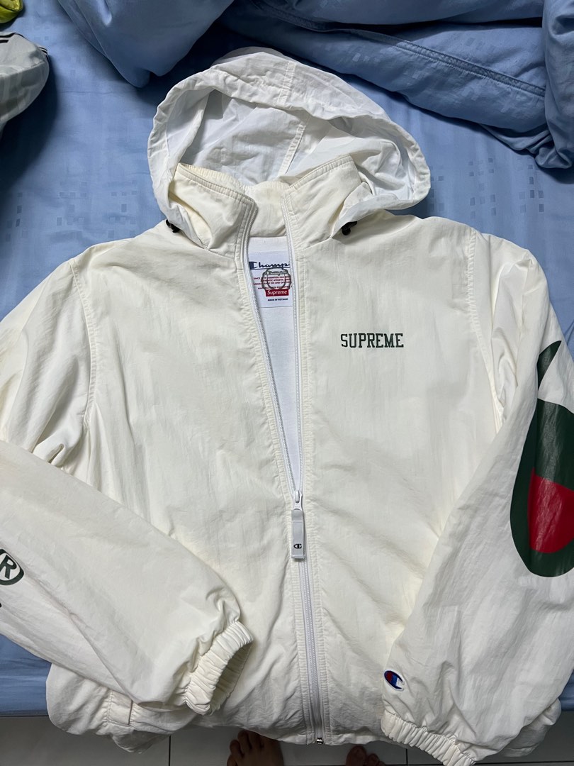 Supreme champion track jacket sales white