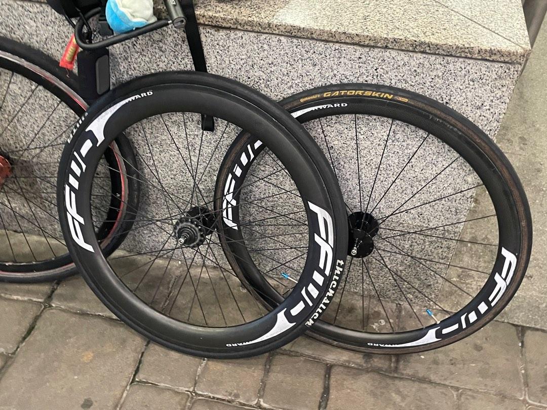 Carbon wheelset laced to mack superlights, Sports Equipment, Bicycles ...