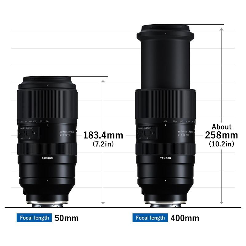 マウントαEマウント系TAMRON 50-400mm F4.5-6.3 Di Ⅲ VC VXD - レンズ ...