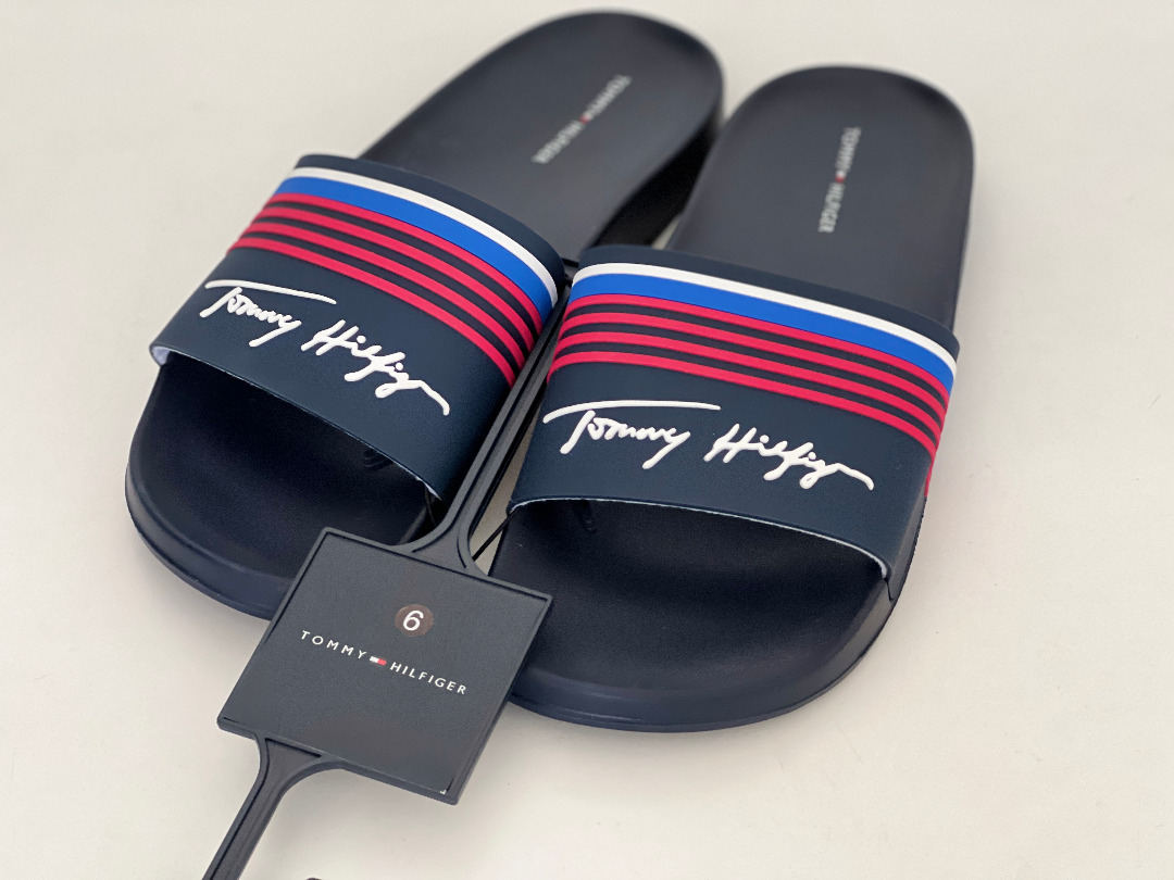 Tommy hilfiger flip flops sale on sale