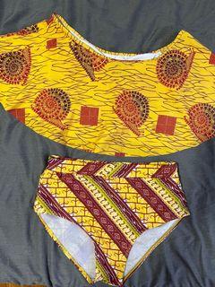 Tribal off-shoulder bikini