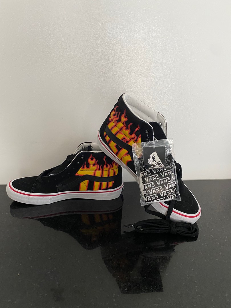 Vans flame clearance high tops