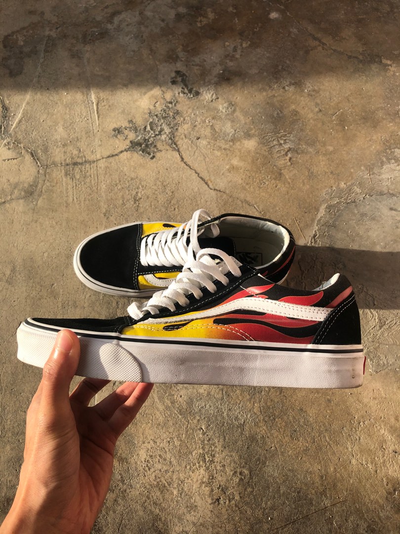Mens vans flame old sale skool