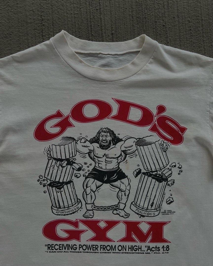 God's gym t top shirt