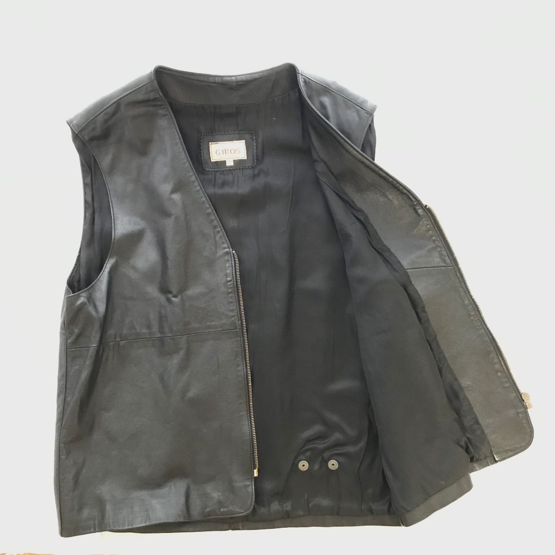 Vintage black vest, Men's Fashion, Tops & Sets, Vests on Carousell