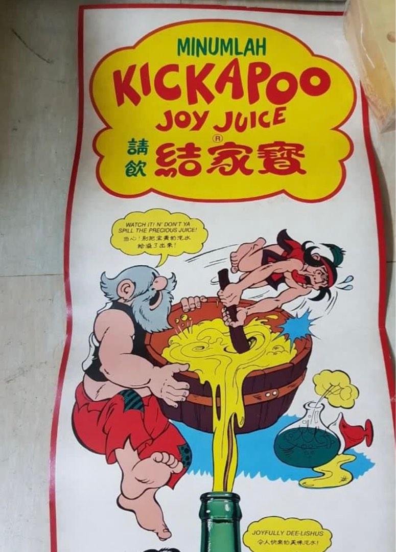 Vintage Kickapoo Joy Juice advertising soda poster, Hobbies & Toys ...