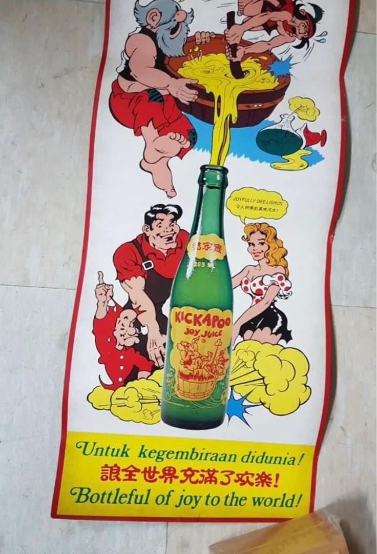 Vintage Kickapoo Joy Juice advertising soda poster, Hobbies & Toys ...