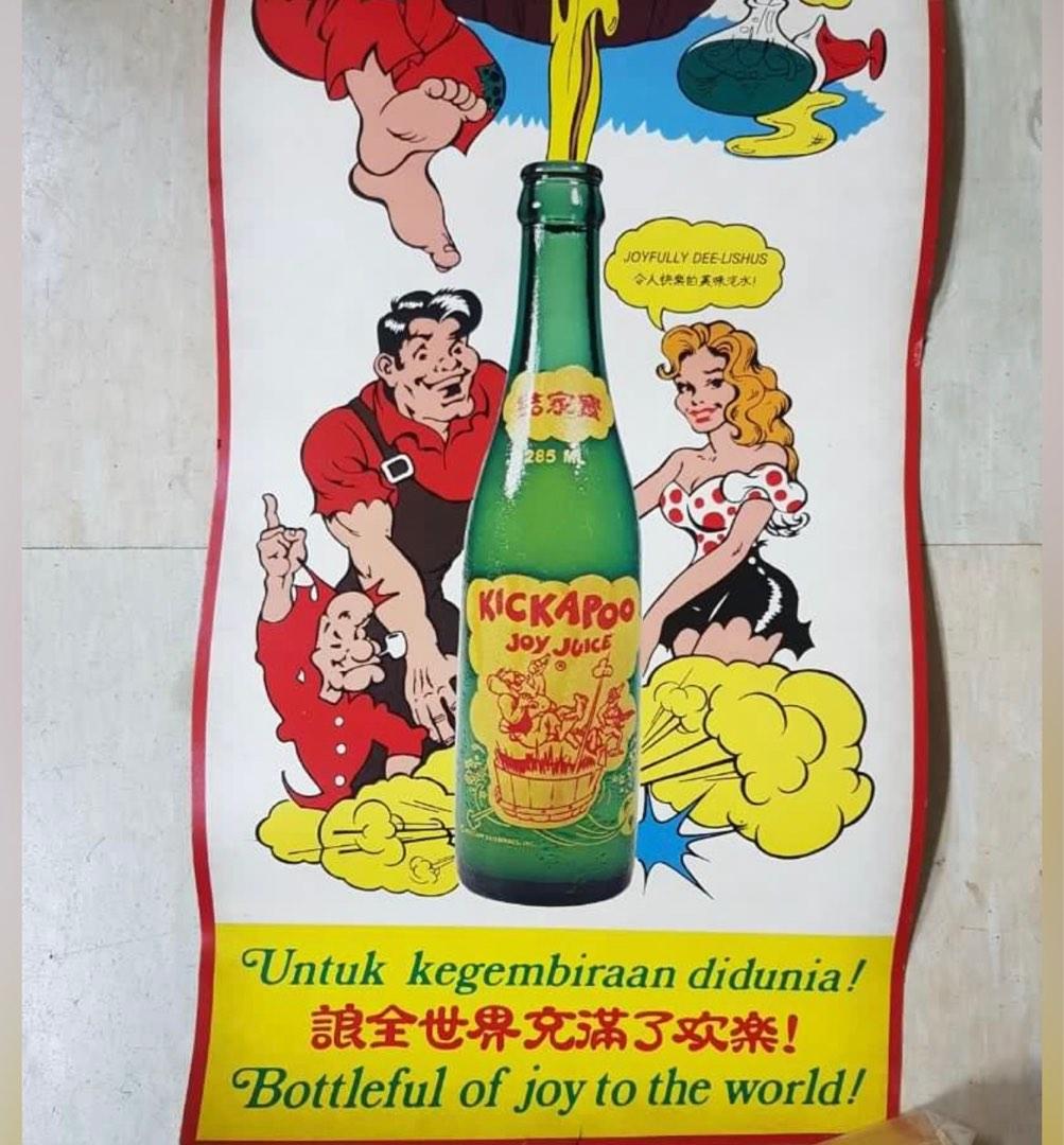 Vintage Kickapoo Joy Juice advertising soda poster, Hobbies & Toys ...