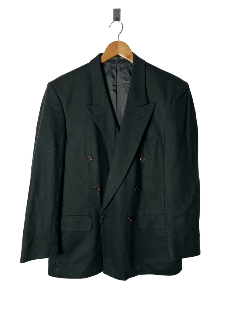 Veste En Cuir Marron Homme Marks & Spencer, Taille XXL, Style Rétro Zip - Occasion