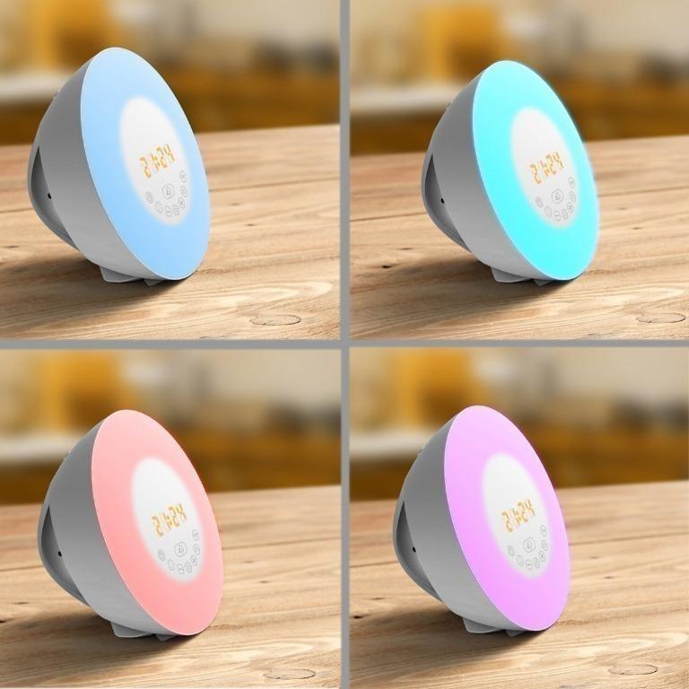 Wake Up Light, Arvin Simulation Sunrise Sunset Light Alarm Clock Night