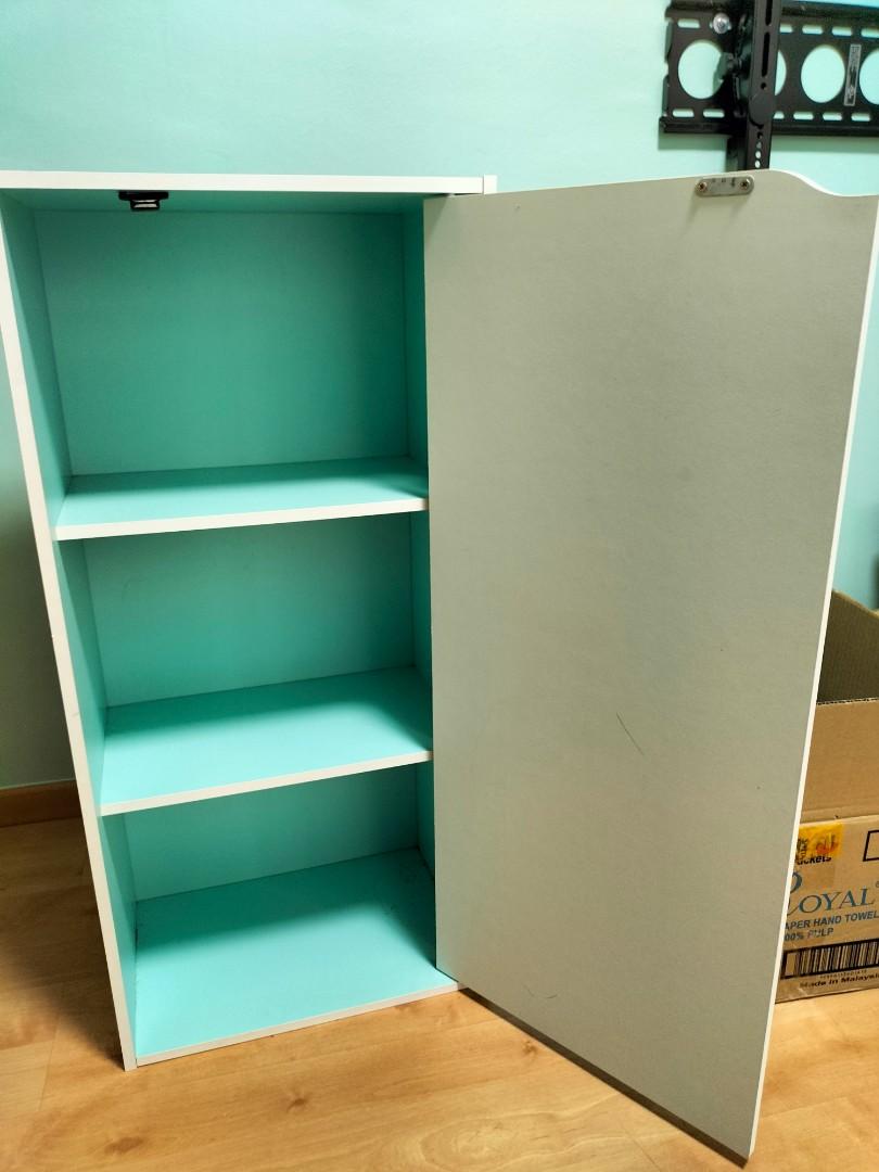 White wooden cupboard, Furniture & Home Living, Furniture, Shelves