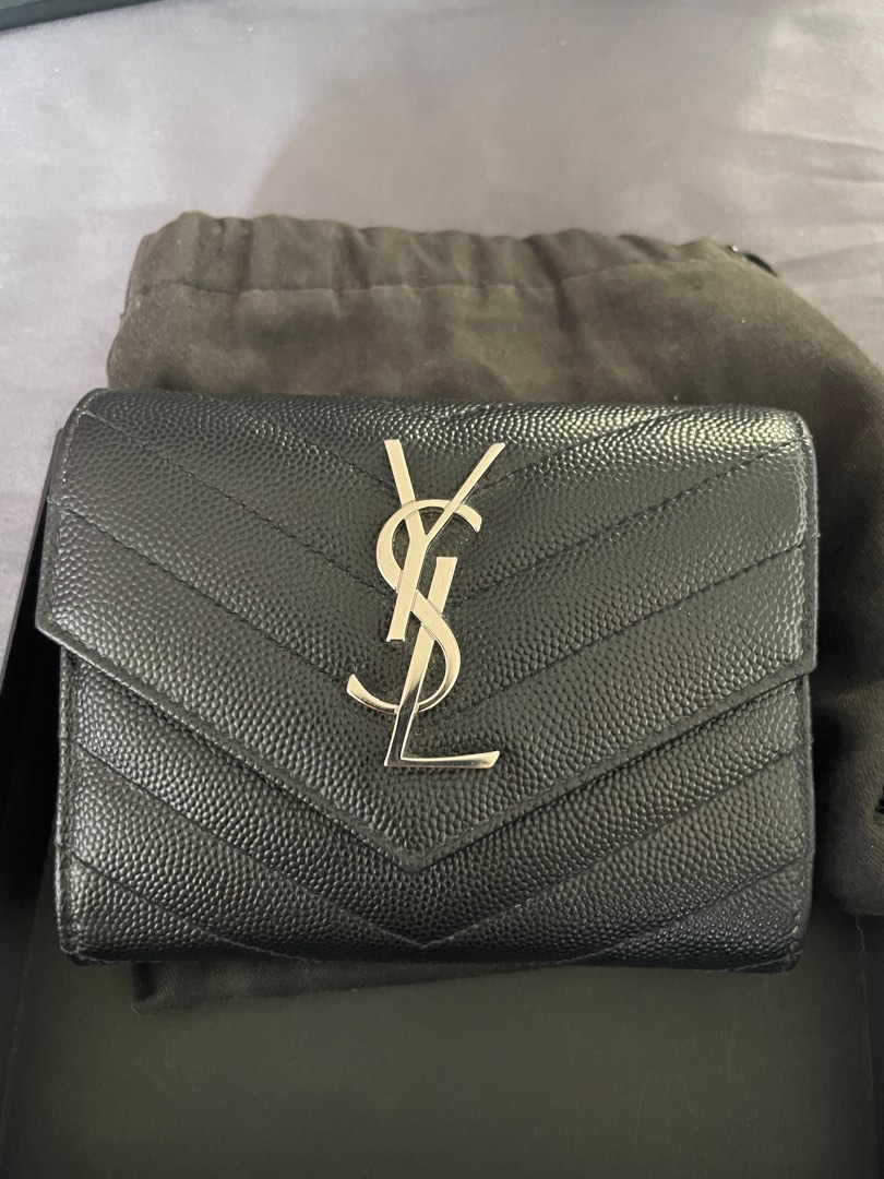 YSL Tri-fold Wallet SHW, Luxury, Bags & Wallets on Carousell