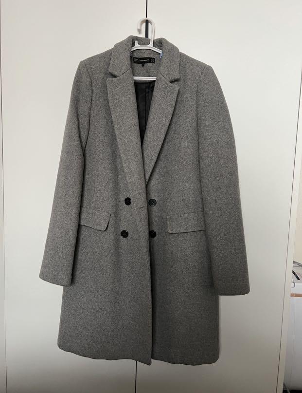 Zara grey hot sale masculine coat