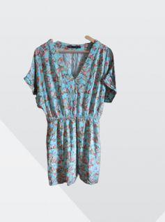 ZARA Turquoise Tunic/Dress Katun/Beach Wear/Mididress