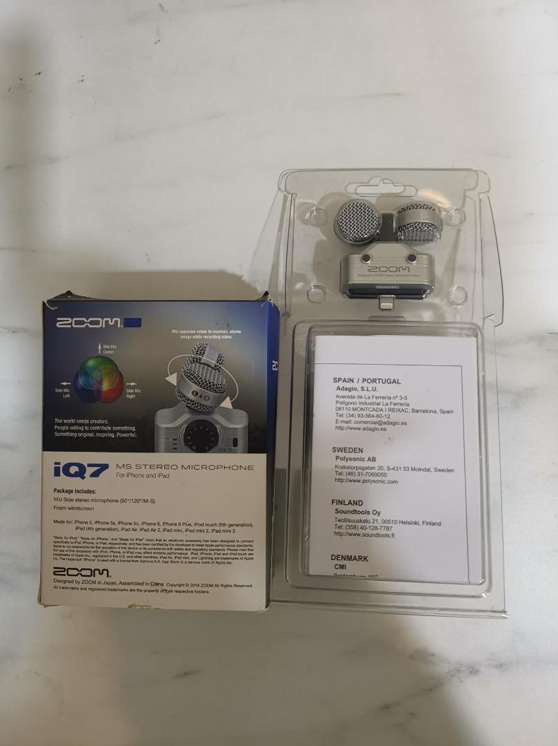 Zoom iQ7 MS Stereo Microphone (Iphone/Ipad), Audio, Microphones on