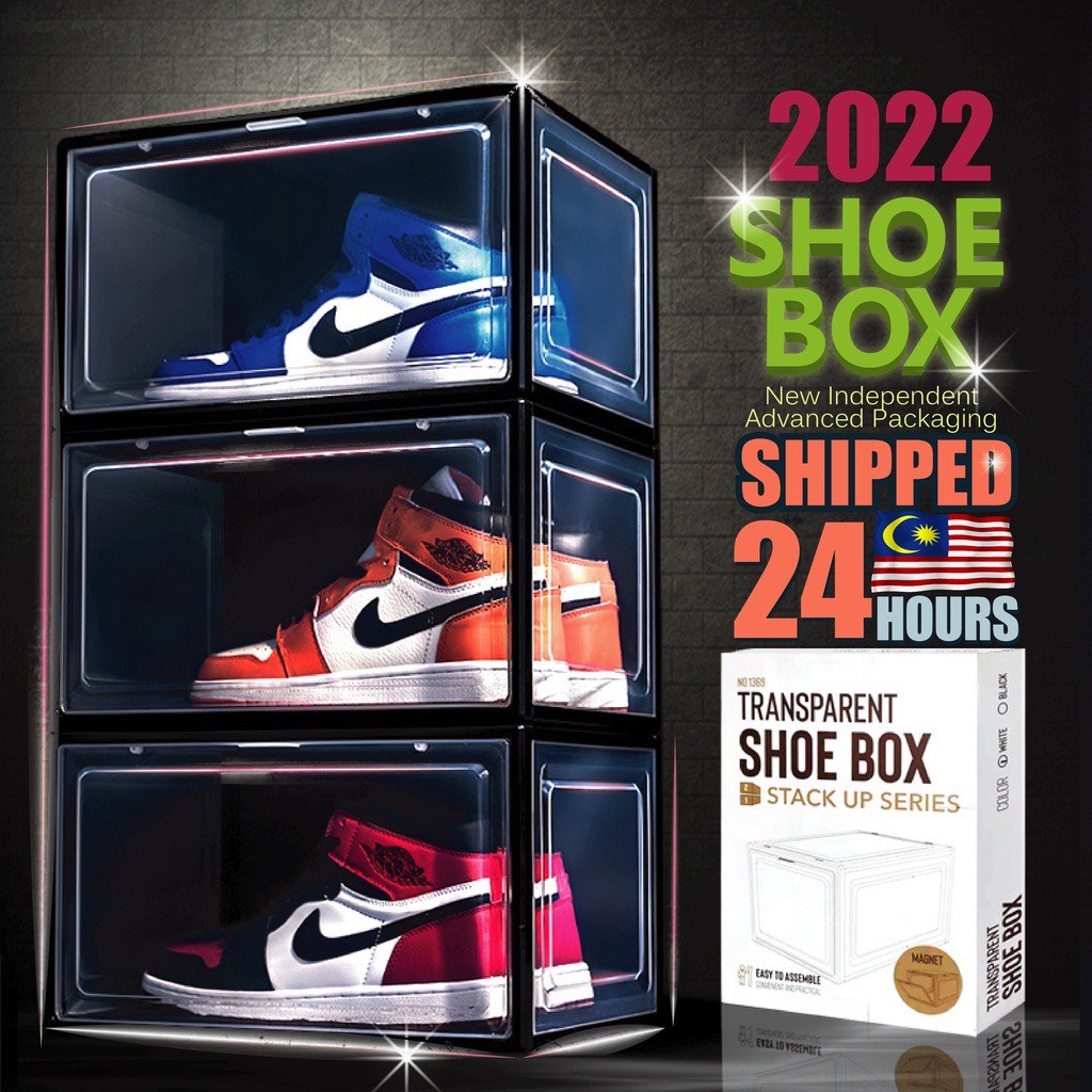 2022 Latest Advanced Stackable Shoe Box Organizer Large Space