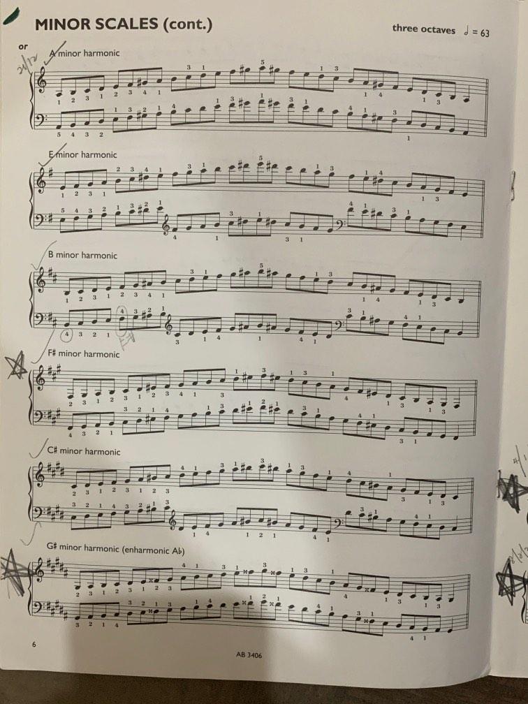 ABRSM grade 5 piano scales&arpeggios(old ver), Hobbies & Toys, Music