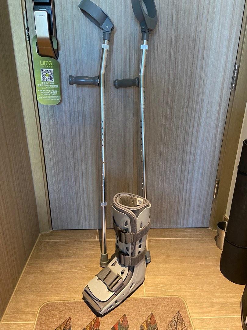 Aircast airselect standard walking boot and crutches, 健康及營養食用品, 醫療用品和工具