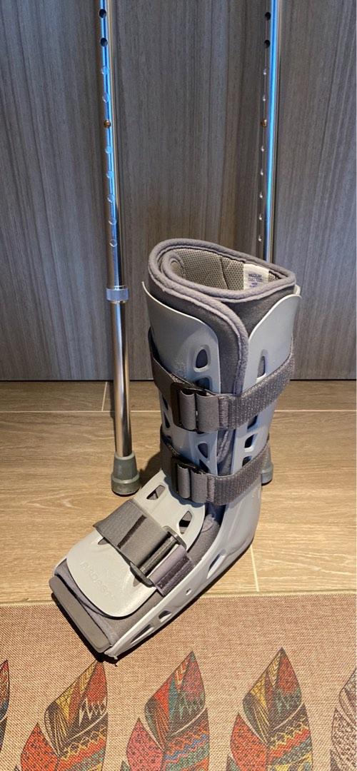 Aircast airselect standard walking boot and crutches, 健康及營養食用品, 醫療用品和工具