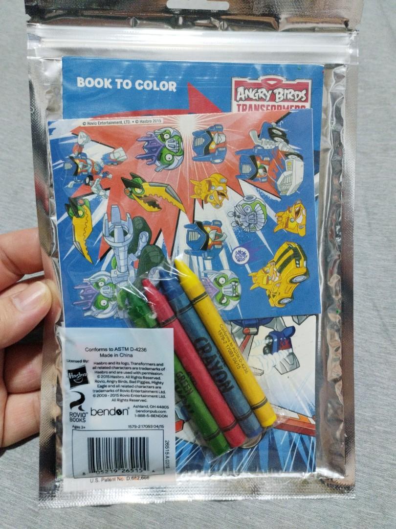 angry bird/transformer coloring book, Hobbies & Toys, Books & Magazines