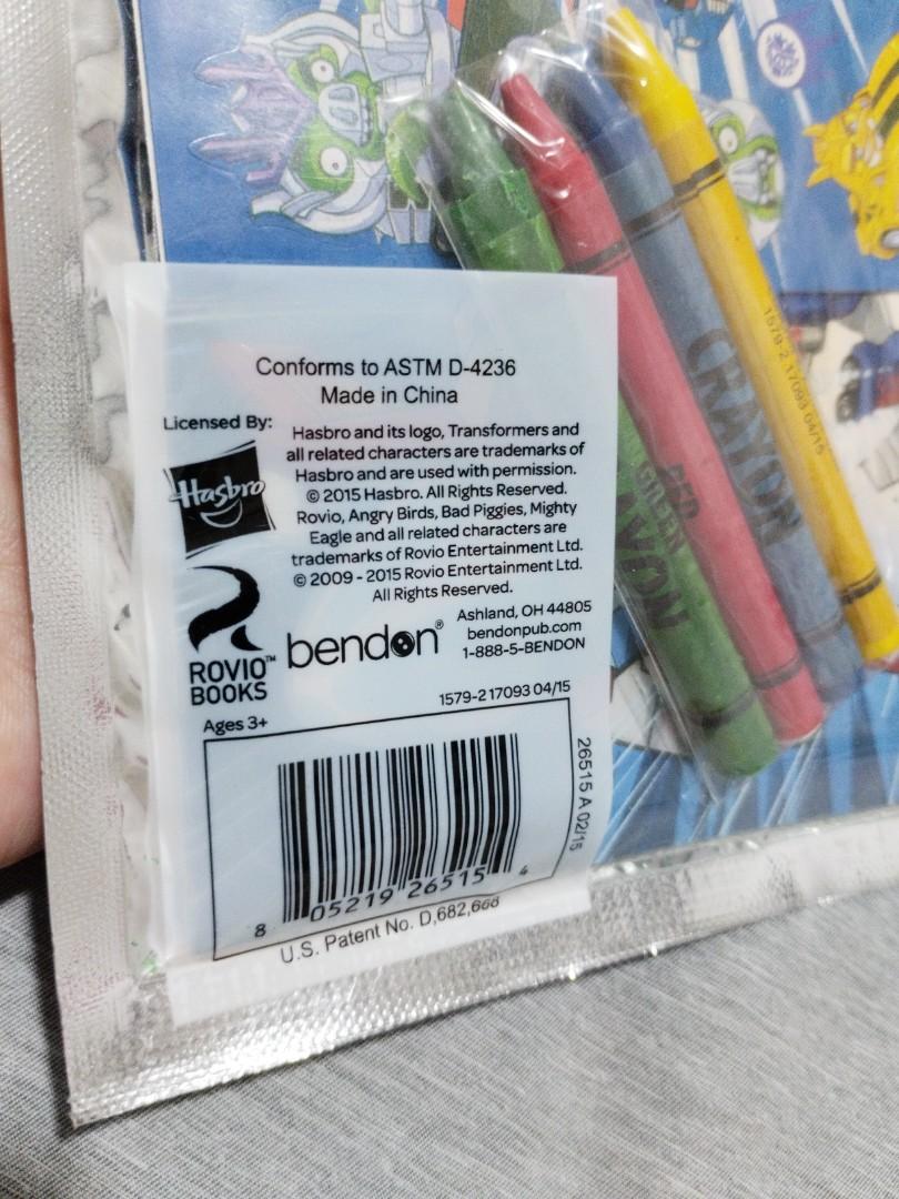 angry bird/transformer coloring book, Hobbies & Toys, Books & Magazines