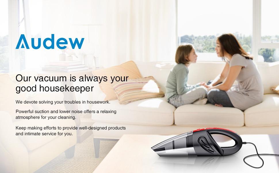 Audew 5000PA Cordless Handheld Rechargeable Wet/Dry Vacuum for Car and Home, TV & Home
