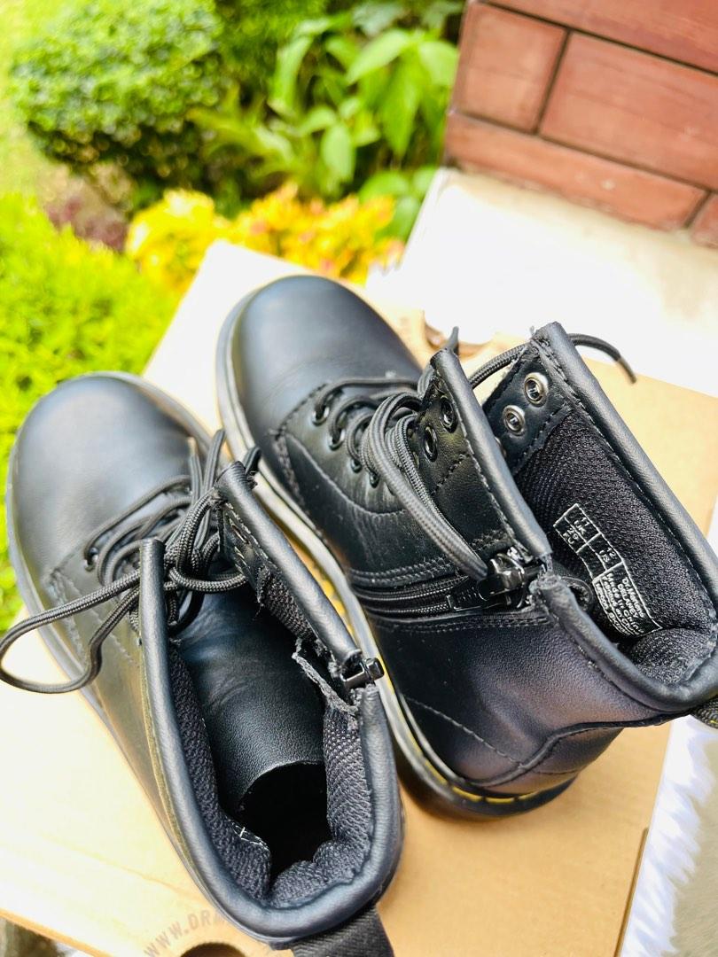 Kids black doc martins sales