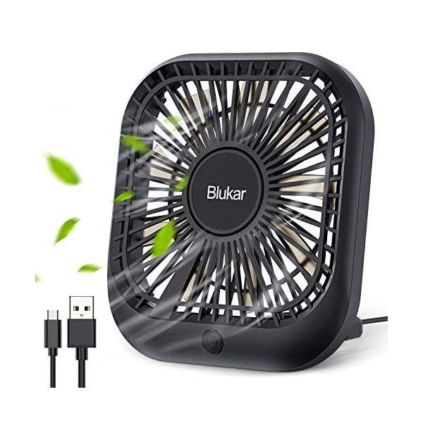 blue Usb Table Fan 6 Mini Portable Desktop Cooling Desk Quiet C 経典ブランド