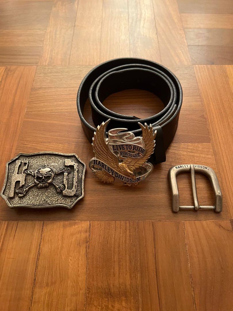 Harley davidson sales belts cow leather