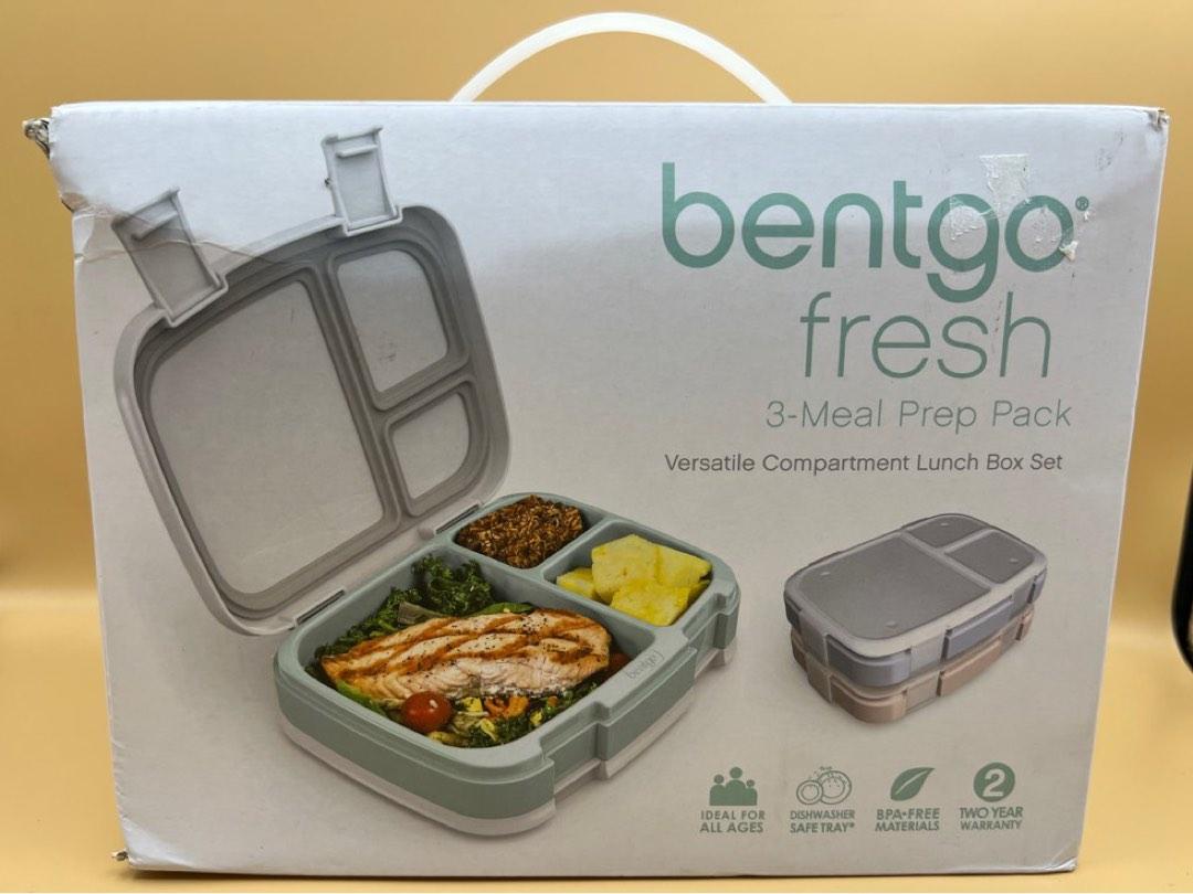 Bentgo Fresh 3pk Reusable 3 Compartment Containers For Prepping