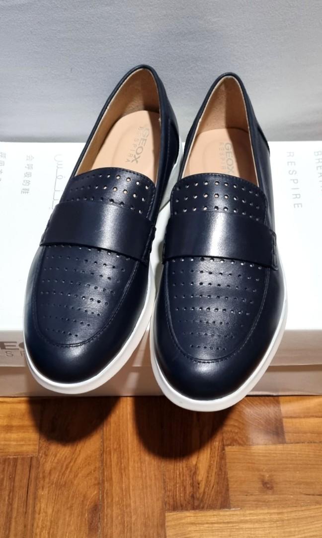 Geox navy top loafers