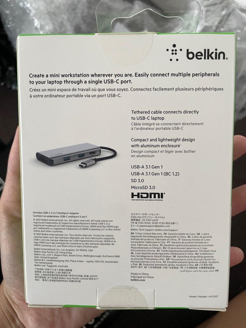 Brand New belkin 5 in 1 Multiport Adaptor, Computers & Tech, Parts