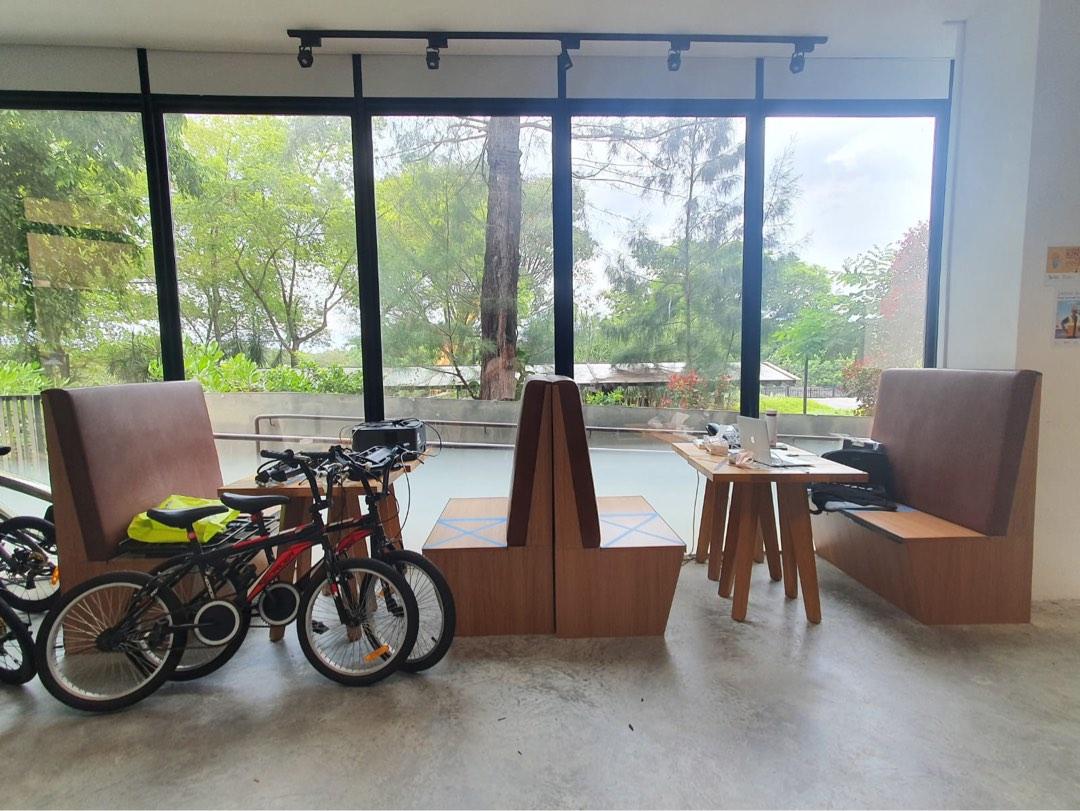 Cafe style bench seating - 4 sets with storage below seats, Furniture ...